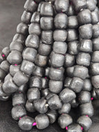 Matte Black Krobo Recycled Glass Beads | Handmade Glass Beads from Ghana