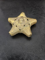 Oversized African Ashanti Brass Star Bead | Ghana Statement Focal Bead