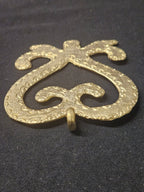 Oversized Sankofa Ashanti Brass Pendant | Authentic Ghanaian Adinkra Symbol | Handcrafted African Brass Statement Pendant