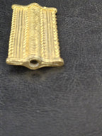 Handcrafted Ashanti Brass Barrel Component Bead | Large Hole African Brass Focal Bead | Ghana Artisan Jewelry Component 25-27x45-48mm
