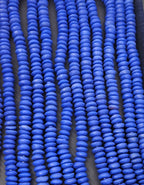 Blue African Saucer Beads- Essential Beads for Unique Jewelry Making and Artistry