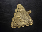 African Brass Tiger Pendant with Adinkrahene Symbol – Ghana