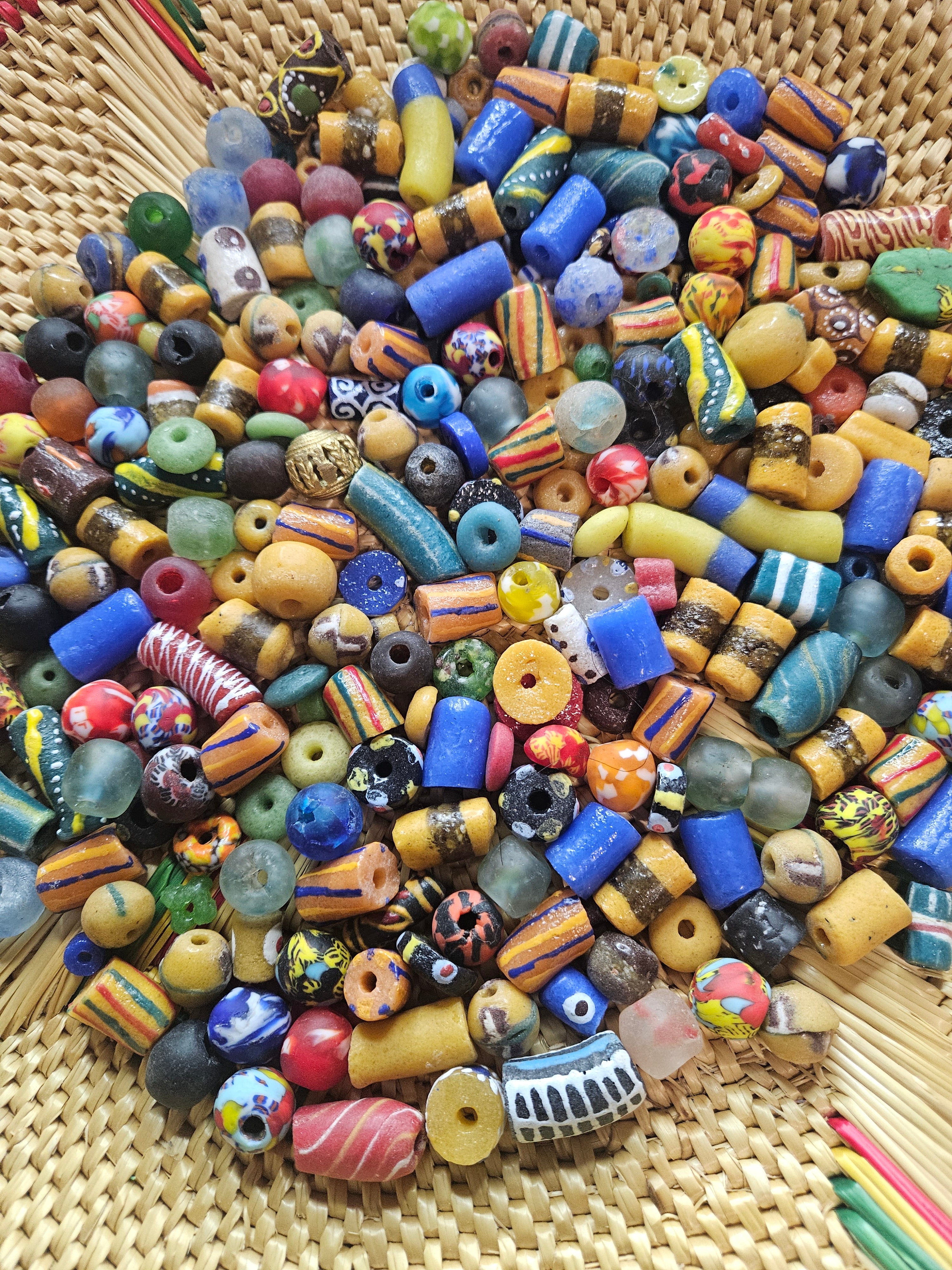 Ghana Artisan Bead Mix – 300+ Krobo Beads