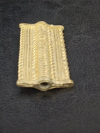 Handcrafted Ashanti Brass Barrel Component Bead | Large Hole African Brass Focal Bead | Ghana Artisan Jewelry Component 25-27x45-48mm