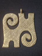 Oversized Kwaatakye Atiko Ashanti Brass Pendant | Authentic Ghanaian Adinkra Symbol | Handcrafted African Brass Statement Pendant
