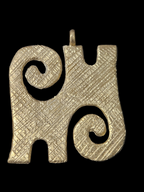 Oversized Kwaatakye Atiko Ashanti Brass Pendant | Authentic Ghanaian Adinkra Symbol | Handcrafted African Brass Statement Pendant