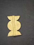 Handcrafted Ashanti Brass Statement Component Bead | Large Hole African Brass Focal Bead | Ghana Artisan Jewelry Component 35x48mm