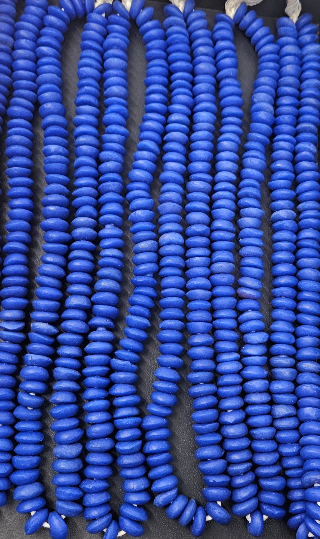 Blue African Saucer Beads- Essential Beads for Unique Jewelry Making and Artistry