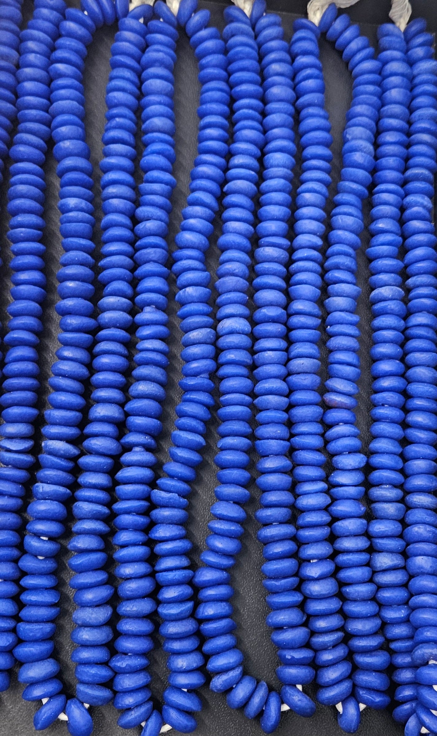 Blue African Saucer Beads- Essential Beads for Unique Jewelry Making and Artistry