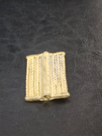 Handcrafted Ashanti Brass Component Bead | Large Hole African Brass Focal Bead | Ghana Artisan Brass Jewelry Component 32x45mm