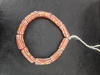 African Glass Beads – Painted Krobo Tubes, Terracotta