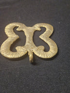 Large Handcrafted Pempamsie African Brass Pendant | Authentic Ghana Adinkra Symbol