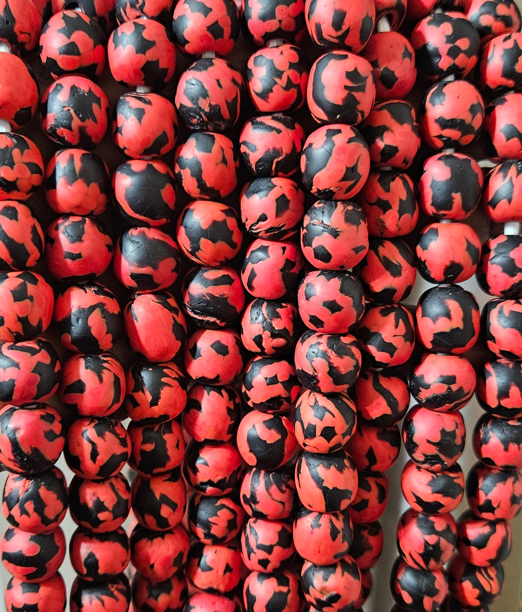 Fused African Recycled Glass Beads – Round #3514