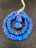 African Glass Bead Bundle – Blue Krobo Rondelles + Bicone Focal Beads