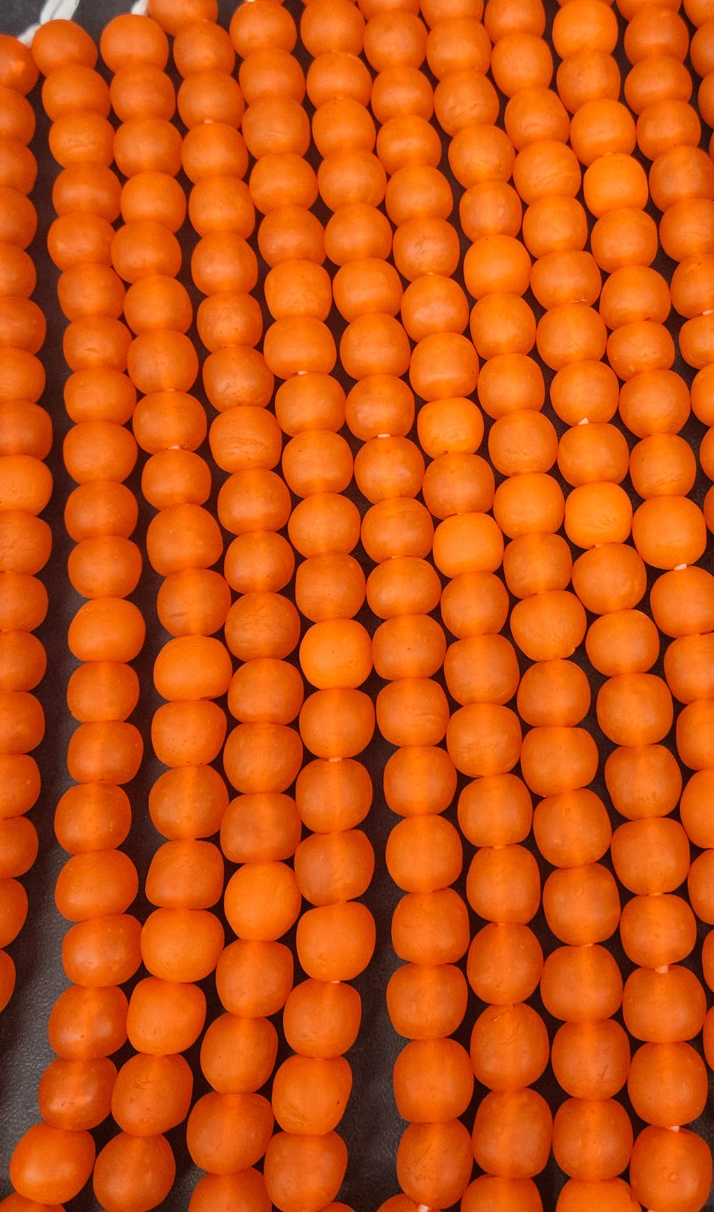 African Glass Beads – Orange Krobo Pocket Beads from Ghana