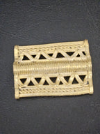 Handcrafted Ashanti Brass Component Bead | Large Hole African Brass Focal Bead | Ghana Lost Wax Brass Jewelry Component 32x45mm