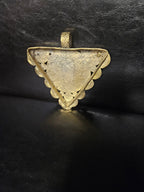African Brass Tiger Pendant with Adinkrahene Symbol – Ghana