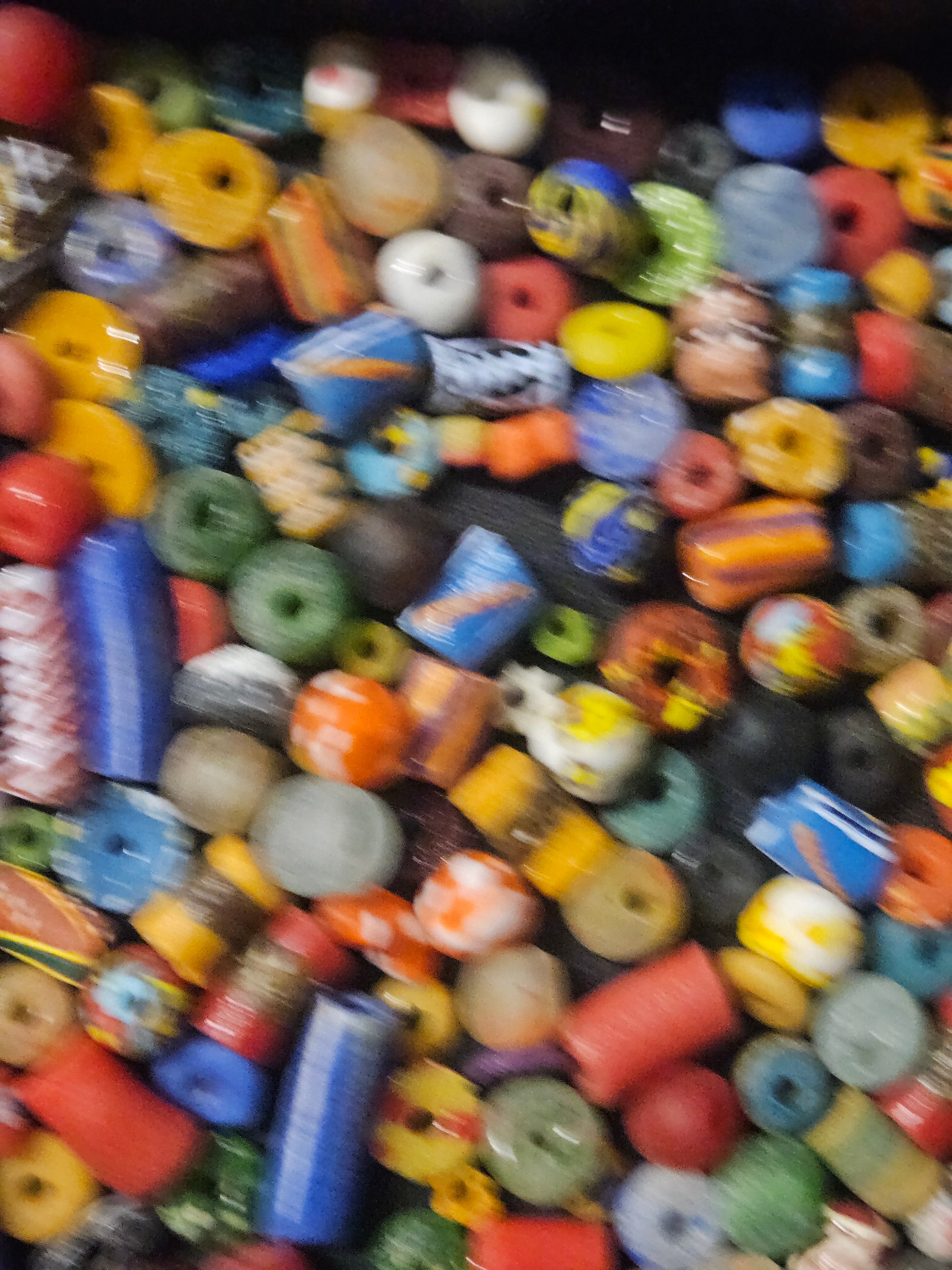 Ghana Glass Bead Treasure Mix – Assorted African Krobo Beads, 1 Cup