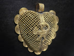 Sankofa Bird Ghana Brass Pendant – Oversized Adinkra Statement Focal
