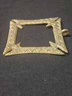 Large Handcrafted Fihankra African Brass Pendant | Authentic Ghana Adinkra Symbol of Community
