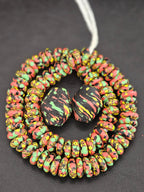 Multicolor African Glass Beads Bundle – Krobo Rondelles + Bicone Focals
