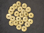 Handcrafted Ashanti Brass Disc Spacer Beads | African Brass Flat Disc Beads from Ghana | Artisan Jewelry Making Components