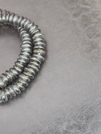 Authentic Black Krobo Translucent Recycled Glass Rondelle Beads | Handmade Ghana African Beads for Jewelry Making & Wholesale