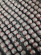 Burgundy Krobo Pocket Glass Beads – Handmade in Ghana, 13–14mm