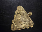 African Brass Tiger Pendant with Adinkrahene Symbol – Ghana