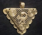 Oversized Sankofa Bird Adinkra Brass Pendant – Handcrafted in Ghana