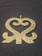 Oversized Sankofa Ashanti Brass Pendant | Authentic Ghanaian Adinkra Symbol | Handcrafted African Brass Statement Pendant