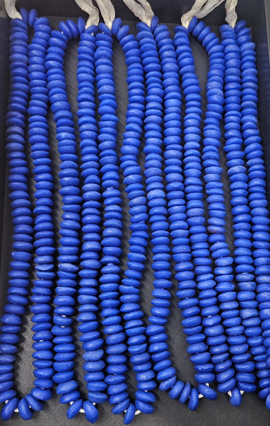 Blue African Saucer Beads- Essential Beads for Unique Jewelry Making and Artistry