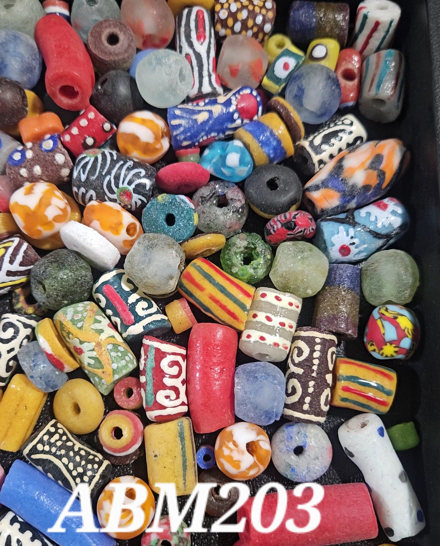 Earth Tone Krobo Recycled Glass Beads – 1 Cup (~160 pcs) | Boho Eco-Friendly Bead Mix