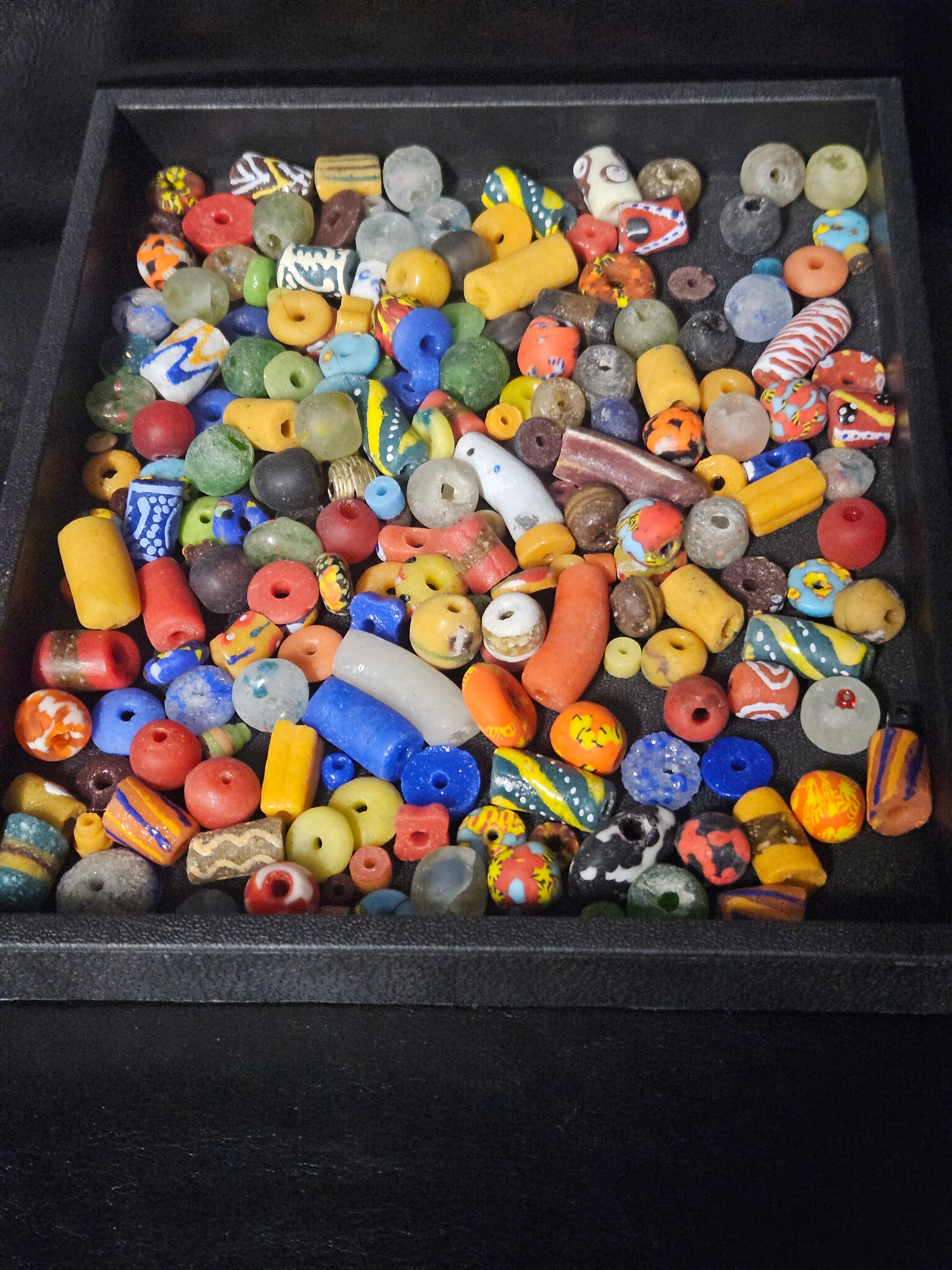 African Bead Soup Mix – Assorted Loose Krobo Glass Beads, 1 Cup