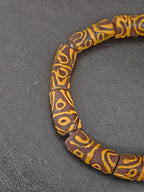 Handcrafted Krobo Glass Beads | Brown and Tan