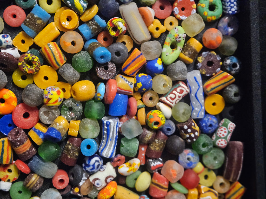 Jewelry Prototyping Bead Mix – African Krobo Glass Beads, 1 Cup
