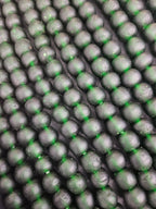 Emerald Frost Krobo Pocket Glass Beads | Handcrafted Ghana Recycled Glass Beads | Translucent Green Artisan Beads