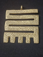 Pendant African Oversized Nkyinkyim Ashanti Brass Pendant