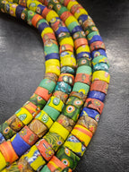Assorted Millefiori-Style Trade Beads – Multicolor 8–10 × 14–15mm