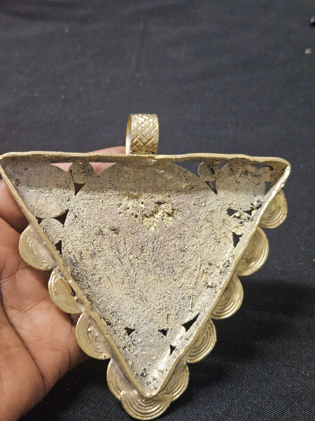 Sankofa Adinkra Symbol African Brass Pendant – Handmade in Ghana
