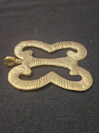 Large Handcrafted Pempamsie African Brass Pendant | Authentic Ghana Adinkra Symbol