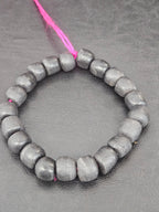 Matte Black Krobo Recycled Glass Beads | Handmade Glass Beads from Ghana