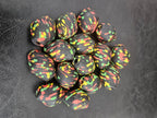 Multicolor African Glass Beads Bundle – Krobo Rondelles + Bicone Focals