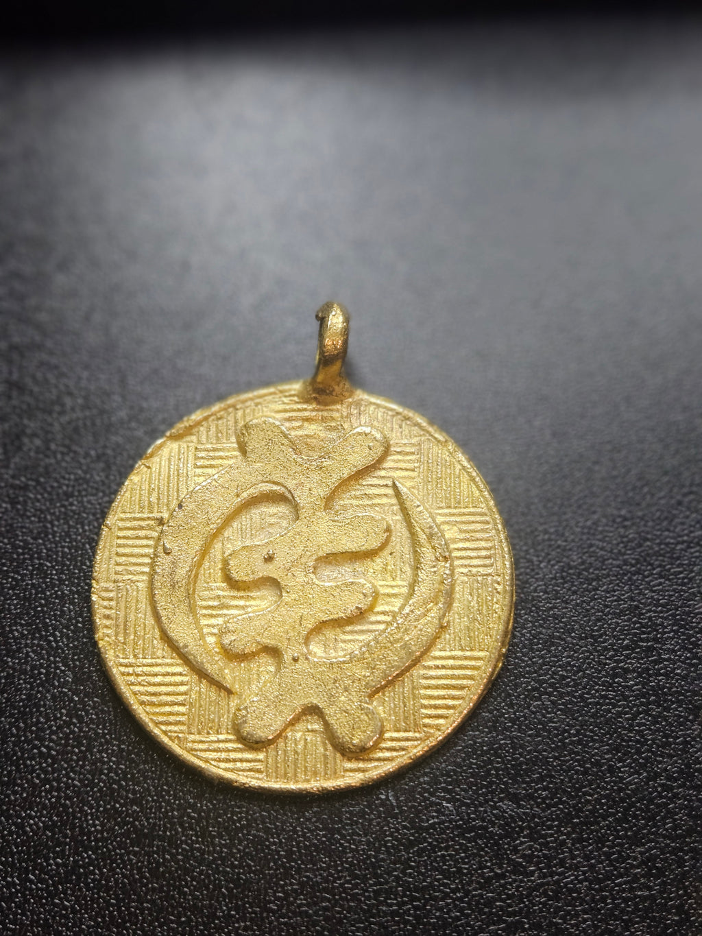 Ashanti Brass Gye Nyame Pendant – Handcrafted Ghanaian Adinkra Symbol