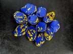 Blue African Beads Bundle – Krobo Glass Rondelles + Bicone Focals