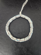Authentic African Painted Glass Short Tube Beads from Ghana | Ivory Krobo Recycled Glass Jewelry Beads