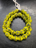 Yellow & Black Cross Trade Beads – 13.5 × 14.5mm