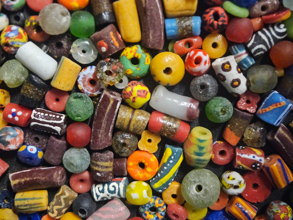 Asymmetrical African Bead Mix – Assorted Krobo Glass Beads