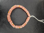 African Glass Beads – Painted Krobo Tubes, Terracotta