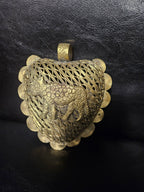 Oversized Leopard Adinkrahene African Brass Pendant | Ghana